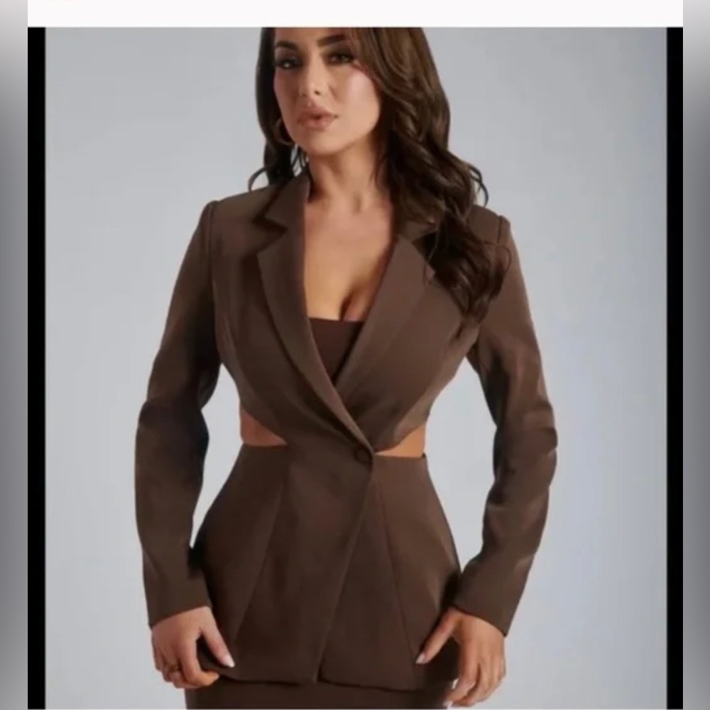 Meshki Brown Blazer Trendy